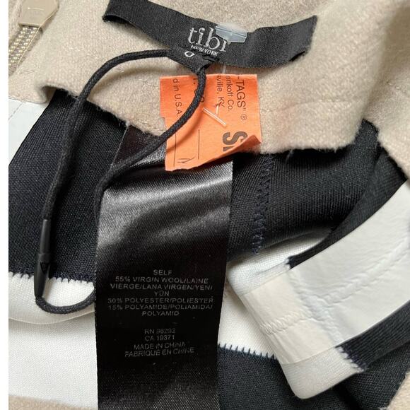 Tibi Colorblock Asymmetrical Wool Skirt - Picture 4 of 4